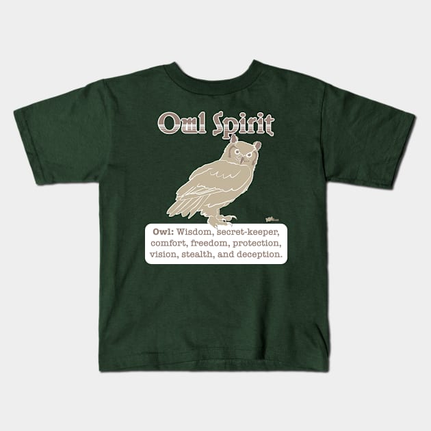 Spirit Animal-Owl Kids T-Shirt by NN Tease